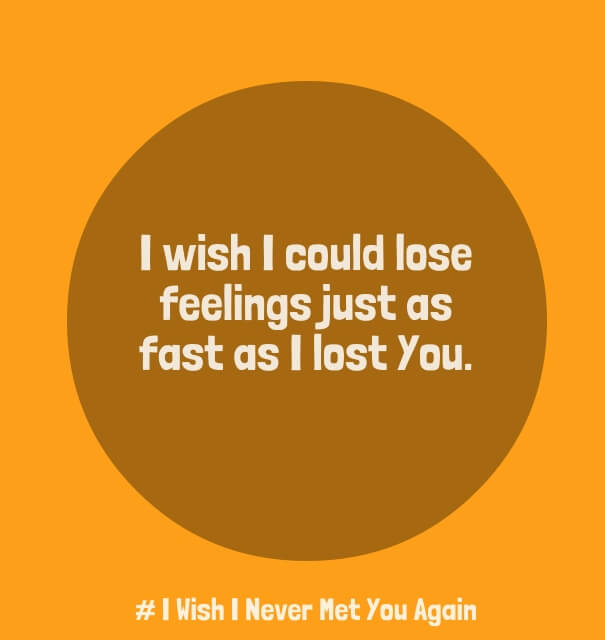 Wish I Never Met You Quotes For Separated Love Couples