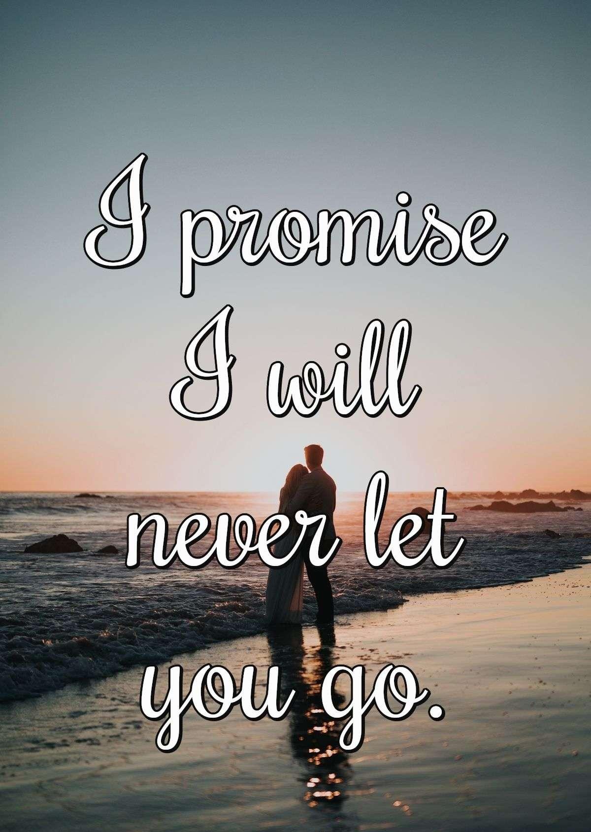 I promise I will never let you go.