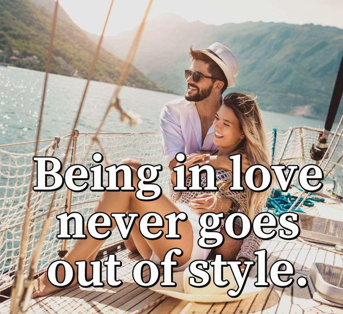 Being in love never goes out of style.