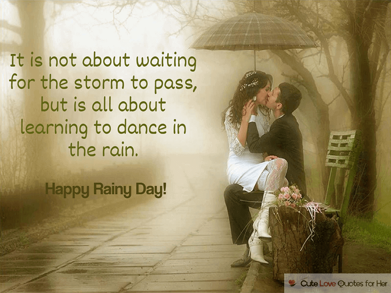 Romantic Love Quotes On Rainy Day