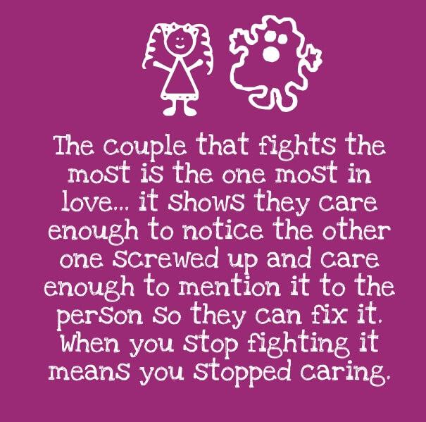 positive love quote for fighting couples