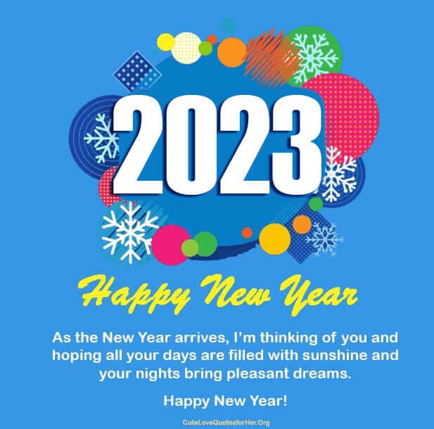 Happy New Year 2023 Greeting Card Quote Wishes