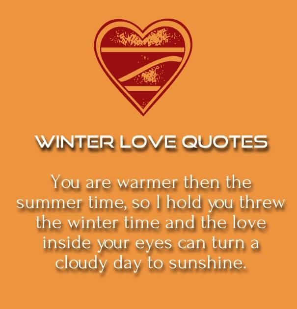 Winter love quotes