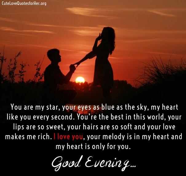 Good Evening Love Quotes Pictures