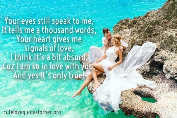 Honeymoon quotes for Wife