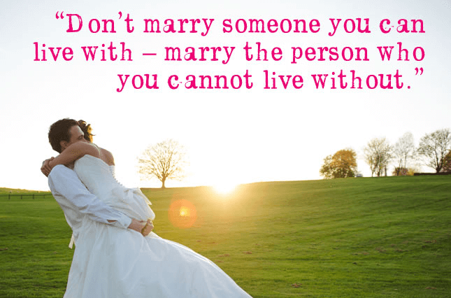 Best love quote for couples about to marry