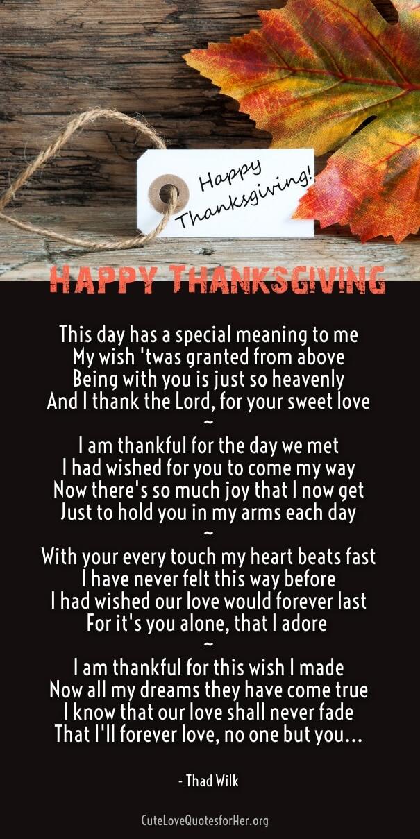 thanksgiving love poems