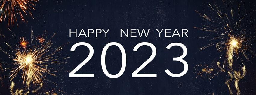 Happy New Year 2023 Facebook Timeline Cover Fireworks Celebration Style