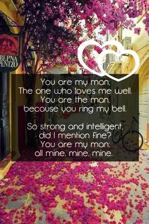 You are my strong Man, Love Words for boyfriend