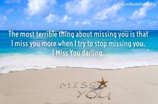 I Miss You Love Quotes Saying Pic