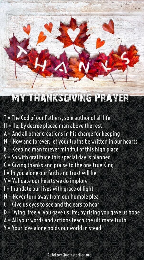 thanksgiving poems and prayers