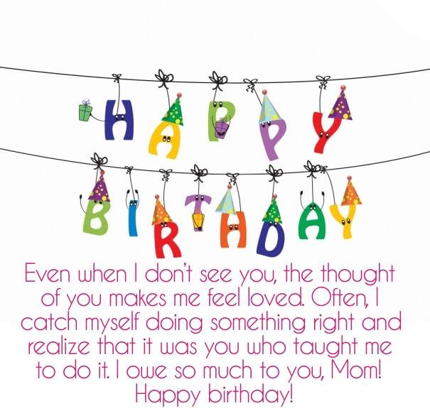 cute happy birthday mom quotes