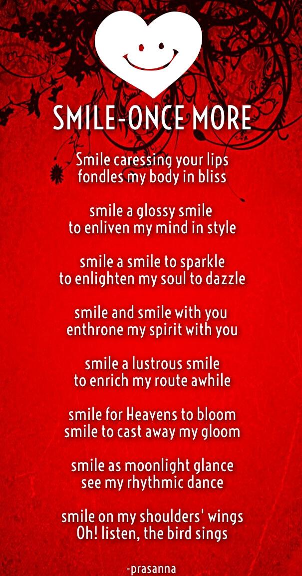 poems to make a girl smile once more smile