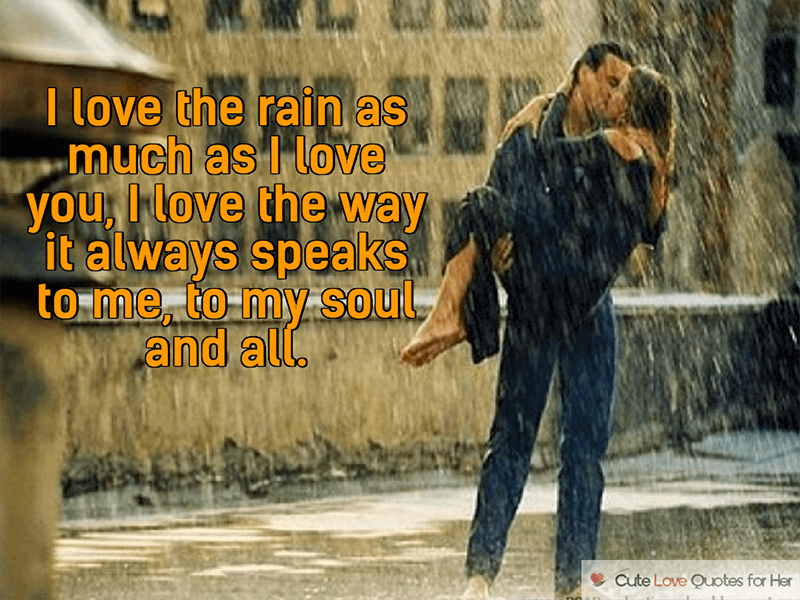 Rainy Day I Love You Romantic Quotes